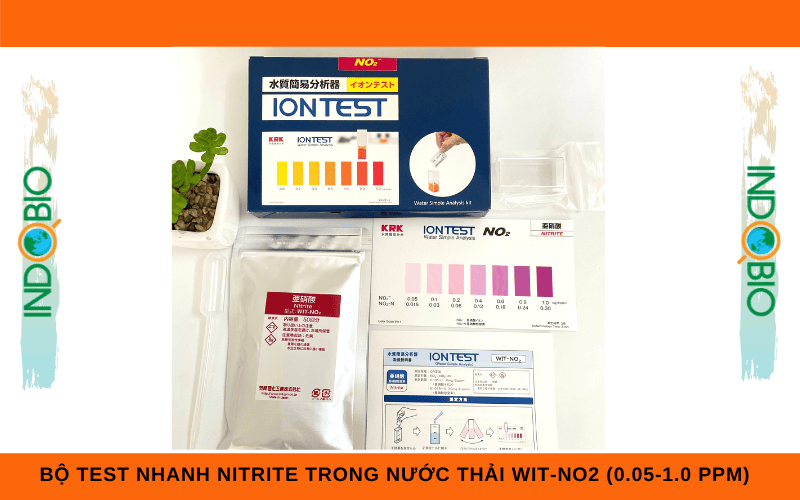 Bộ test nhanh nitrit trong nước và nước thải WIT-NO2, kiểm tra Nitrit trong nước 0.05-1.0 ppm
